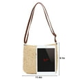 thumbnail image 4 of Deago 2 Pack Women Summer Straw Crossbody Bag Beach Handmade Woven Shoulder Handbag Purse (Khaki+Beige), 4 of 10