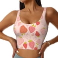 thumbnail image 2 of Uemuo Strawberry Pattern Women's Sports Bra - High Impact Support, Breathable, and Comfortable Athletic Bra for Running, Yoga, and Workouts, 2 of 9