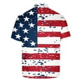 thumbnail image 3 of Men's USA 4Th Of July Shirts Independence Day Flag Button Up T-Shirt Casual Short Sleeved Lapel Top Multicolor S, 3 of 4
