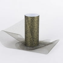 Black Premium Glitter Tulle Fabric ( W: 6 Inch | L: 10 Yards )