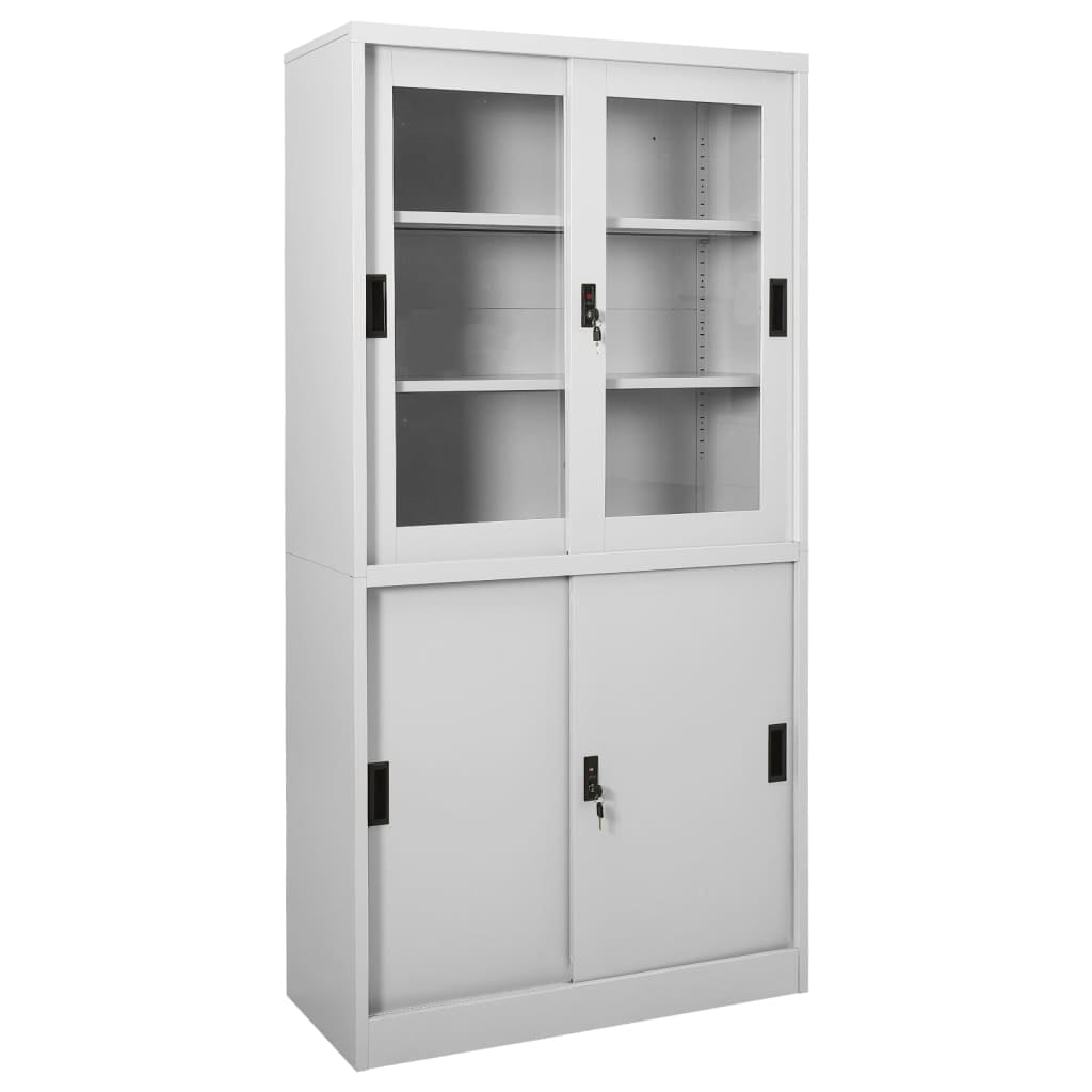 vidaXL Filing Storage Office File with Sliding Door