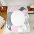 thumbnail image 5 of jejeloiu Marble Texture Road Queen Sheet Sets,Modern Geometric Triangle Bed Set For Girls Kids 4pcs, 5 of 7