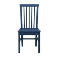 thumbnail image 2 of Linon Erwin Set of Two High Slat Back Side Dining Chairs in Navy Blue Rubberwood, 2 of 4