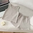 thumbnail image 5 of Loopsun Toddler Boys Girls Summer Outfit Fashion Solid Round Neck Tank Top and Shorts Two-Piece Set, 5 of 5