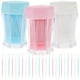 thumbnail image 1 of EeaseMX 600 limpiadores de cepillos interdentales reutilizables de doble punta, hilo dental, palillos de dientes y herramientas de cuidado bucal (blanco, azul y rosa, 200 unidades de cada color), 1 of 7