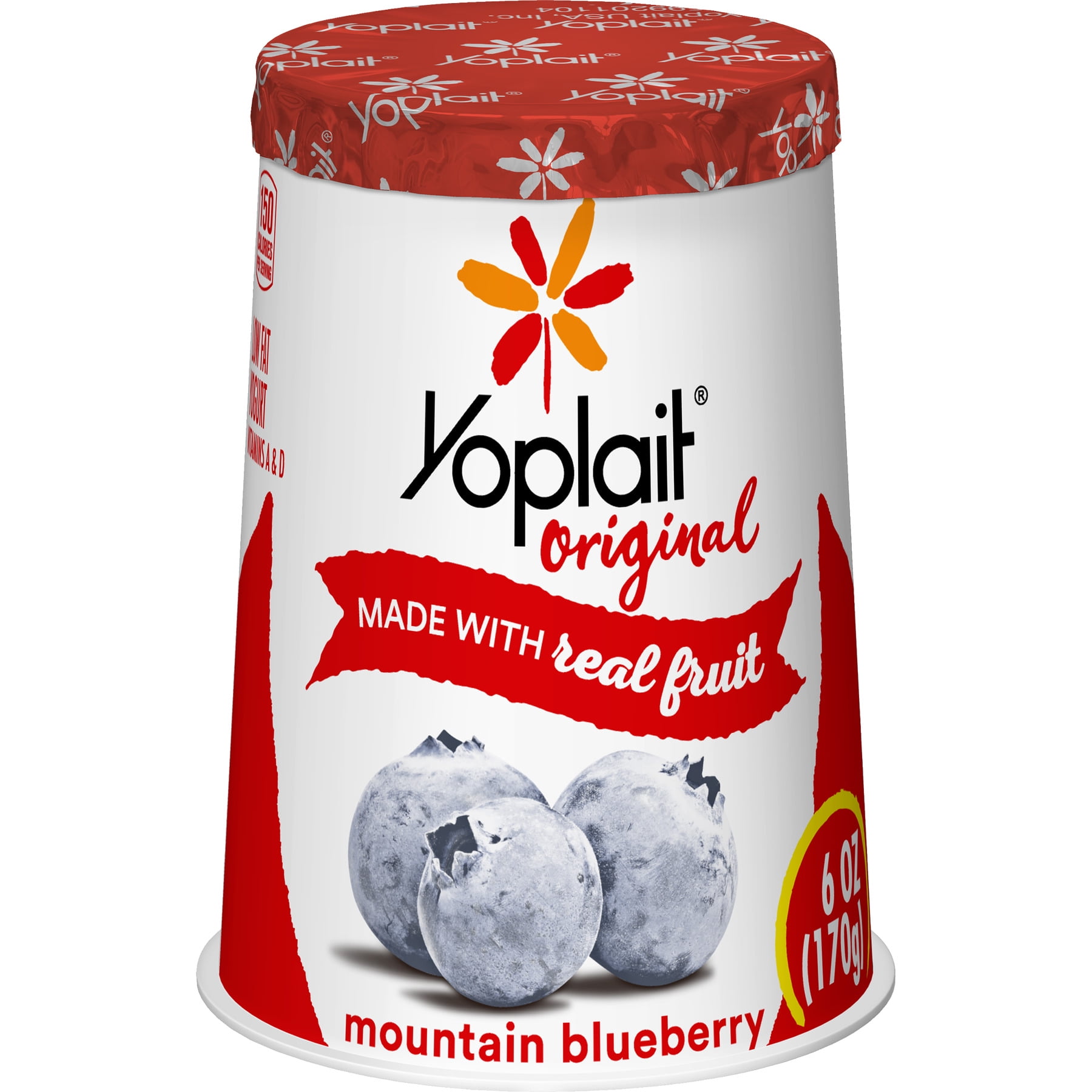 Yoplait Original Yogurt, Blueberry, Low Fat, 6 oz