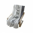 thumbnail image 4 of Saying Soft Flannel Fleece Throw Blanket, Typographic Style Lettering You Took My Heart with Hand Drawn Ornamental, Cozy Plush for Indoor and Outdoor Use, 50" x 70", Black White, by Ambesonne, 4 of 6