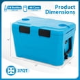 thumbnail image 3 of Gymax 37 QT Insulated Portable Cooler w/2 Cup Holders Bottle Opener & Drain Plug Blue, 3 of 10