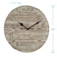 thumbnail image 2 of La Crosse Clock 12-inch Sunwashed Wood Brown Quartz Analog Clock, 404-3430W, 2 of 8