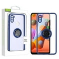thumbnail image 2 of Hybrid Case (with Ring Stand) for Samsung Galaxy A11 - Transparent Clear / Blue, 2 of 3