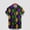 Multicolor, variant on Lilgiuy Mens Mardi Gras Hawaiian Shirt Summer Candy Color Carnival Print Short Sleeve Lapel Collar Button Down Shirt Tropical Hawaiian Beach Shirt(Multicolor,M)