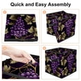 thumbnail image 4 of Grape Toy Storage Baskets, Foldable with Handle, 10.8"x10.5"x10.6", Large Capacity - Storage Bins for Clothes, 4 of 6
