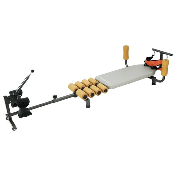 Lumbar Decompression & Cervical Traction Table - Adjustable Length Back Stretch Bench with Foam Rollers, 330lb Weight Capacity for Spinal Relief