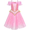 thumbnail image 1 of Girls Dress Princess Aurora Costume Briar Rose Dress Up Pink 4 Years, 1 of 7
