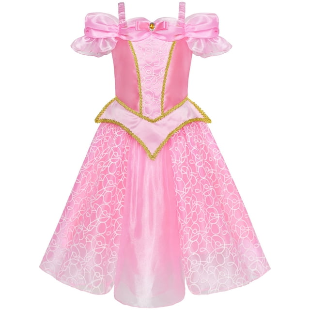 Girls Dress Princess Costume Dress Up Pink 4 Years