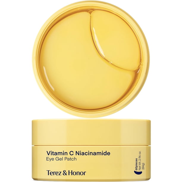 Parches para ojos TEREZ & HONOR con vitamina C y niacinamida, 60 unidades