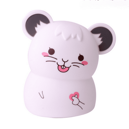 

Reliable Mouse Night Light Brightness Adjustable Silicone Material Gentle Eye Protection Light Stable Button Switch Practical Gift