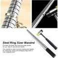 thumbnail image 3 of Ring Sizer Mandrel, Ring Sizer Mandrel Measuring Tool Steel Ring Sizing Gauge Sizers Set Rubber Jeweler'S Mallet Hammer Metal Finger Size Stick Wire Wrap Rings Tools(Rubber hammer), 3 of 5
