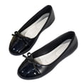 thumbnail image 6 of SuTry Women's Round Toe Flats PU Leather Bow Detail Slip On Comfortable Lightweight Color Block Casual Walking Office Shoes(41), 6 of 9