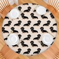 thumbnail image 2 of Cute Dachshund Round Fitted Tablecloth with Elastic Edge,Dining Table Cover Waterproof,Outdoor Round Tablecloth for Camping,Dining,Indoor and Outdoor, 2 of 7