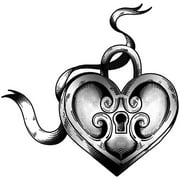Inkbox Temporary Tattoos, Lock+Key, 2 Pack
