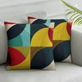 thumbnail image 2 of Nawypu  Colorful Geometric Throw Pillow Covers Multicolored Aesthetic Home Decor Pillow Covers Modern Geometry Style Pillowcase for Patio Furniture Living Room Sofa&nbsp;2pc, 2 of 6