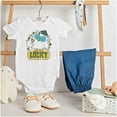 thumbnail image 3 of Saint Paddys Lucky Tootsie Pop Owl Romper Boys or Girls Infant Baby Brisco Brands NB, 3 of 7
