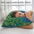 thumbnail image 5 of Peacock Feathers Throw Pillow Covers, Ombre Blue Green Modern Animals Printed Soft Breathable Pillow Cases with Invisible Zipper, King Size Pillowcases for Couch Bed Sofa Chair 20x36 Inches, 5 of 9
