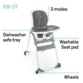 thumbnail image 4 of Ingenuity SmartClean Trio Elite 3-in-1 Convertible High Chair, Toddler Chair, and Booster Seat, For Ages 6 Months and Up, Unisex - Slate, 4 of 18