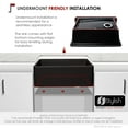 thumbnail image 4 of Stylish Apron From 30" Black Composite Granite Single-Bowl Kitchen Sink with 3 Accessories S-830WN, 4 of 9