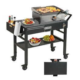 Adjustable Folding Griddle Stand For Blackstone 17''/22'' - Portable With Side Tables & Accessories