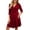 Wine, variant on Women's Maternity Wrap Dress 3/4 Sleeve V Neck Empire Waist A-Line Flowy Skirt Casual Nursing Friendly Pregnancy Gown Solid Color Wine Red Black Navy Blue (Navy, XL).
