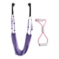 thumbnail image 3 of Entrenador de estiramiento de Yoga aéreo, hamaca de Yoga, ejercicio, gimnasio en casa, ejercicios de inversión, accesorio de entrenamiento de Yoga, correas de Fitness y Yoga Conjunto morado A, 3 of 8