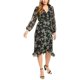 thumbnail image 1 of Q & A Womens Belted Floral Print Midi Dress blkberry S, 1 of 1