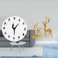 thumbnail image 2 of Reloj de pared,Reloj de pared con bailarina,reloj decorativo colgante.,Estatua de escultura de ciervo,Estatuas de ciervos en pareja para decorar la entrada del hogar.,Figuras de ciervo de, 2 of 8