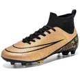 thumbnail image 3 of Botas de fútbol FG/TF para hombre, zapatos de fútbol profesionales Unisex, entrenamiento de hierba de alta calidad, deporte, ultraligero, antideslizante, 3 of 5