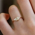 thumbnail image 3 of HeartsAndYou 1.2ct Trillion Cut Moissanite Geometric Triangle Fancy Ring 18k Yellow Gold Over Silver, 3 of 6