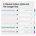thumbnail image 4 of U Brands Dry Erase Markers, 6 Count, Assorted Colors, Low-Odor, Chisel (5 mm) Tip, 4 of 9