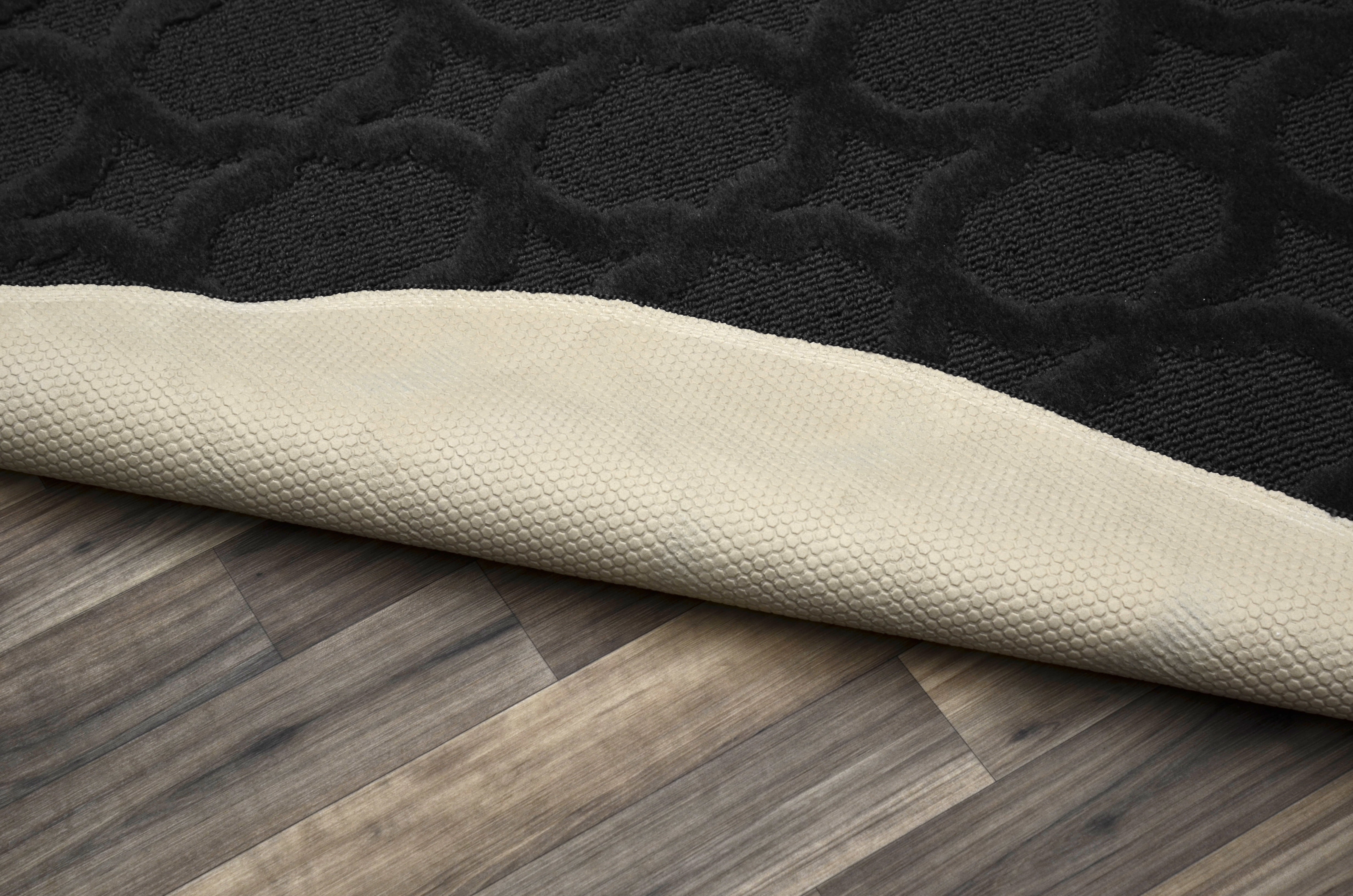 Garland Rug Sparta Black Round Indoor Area Rug, 5' x 5'