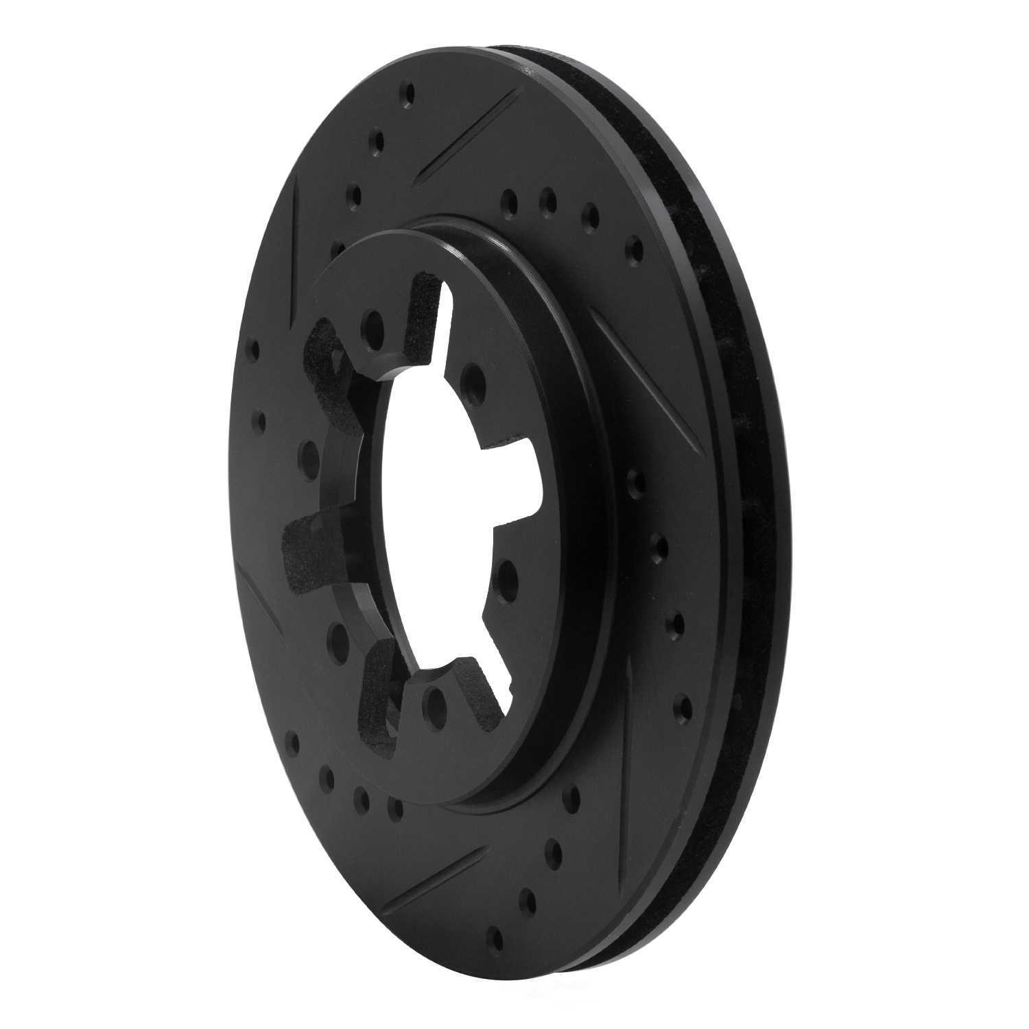 Dynamic Friction Company 633-67081L DFC Brake Rotor - Drilled And Slotted - Black