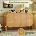 thumbnail image 6 of Harper & Bright Designs Arched Buffet Cabinet with Doors, Wood Sideboard Cabinet with Storage and Adjustable Shelves for Living Room, Kitchen, Natural, 6 of 18