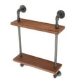 thumbnail image 2 of Floating Shelves,Wall Mounted Shelf Solid Wall Mounted Rack Retro Book Shelf Luxury Finish, 2 of 7