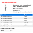 thumbnail image 2 of Speedometer Cable - Compatible with 1961 - 1964 Mercury Monterey 1962 1963, 2 of 2
