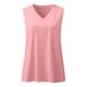 thumbnail image 4 of ICHUANYI Clearance Women's Ladies V Neck Loose Tops Casual Solid Color T-Shirt Sleeveless Blouse Vest(Pink, XL) ICHUANYI WER2023081013738, 4 of 5
