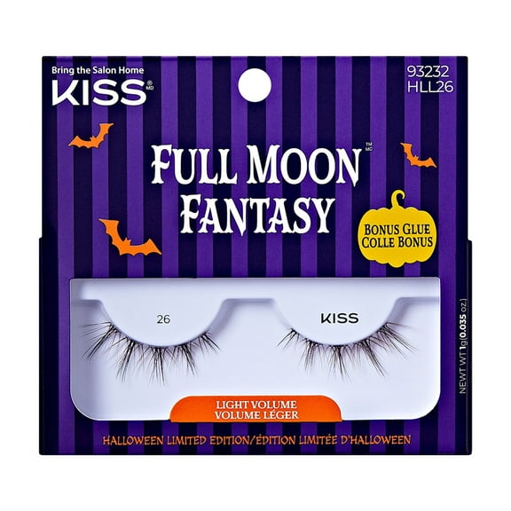 KISS Full Moon Fantasy, False Eyelashes, Moody Mystique, 12 mm, 1 Pair