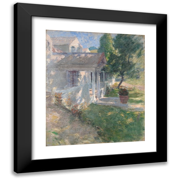 John Henry Twachtman 12x14 Black Modern Framed Museum Art Print Titled - My House