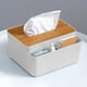 thumbnail image 4 of Caja de pañuelos de plástico para sala de estar, original, caja de pañuelos de múltiples compartimentos, caja de almacenamiento para cosméticos, lápiz labial, accesorios, caja de almacenamiento de, 4 of 9