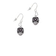 thumbnail image 2 of Silvertone Diagonal Banded Barrel with Pink Crystals Spinner Heart French Earrings, 2 of 4