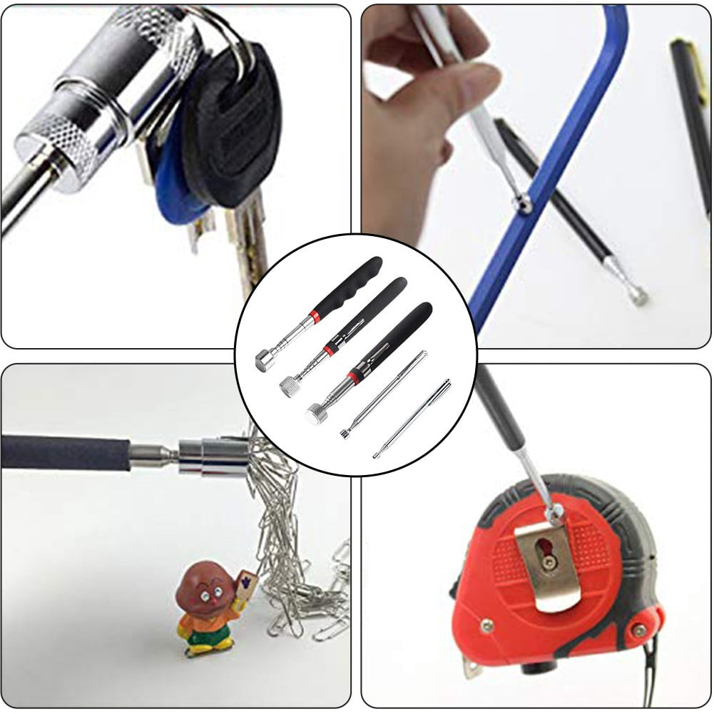 5 PCS Magnetic Telescopic Pick-Up Tool Set With Pocket Clip Telescopic Collector