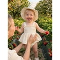 thumbnail image 3 of Ensemble 2 Pcs pour Bébé Fille, Barboteuse Sans Manches, Robe et Chapeau, 3 of 8